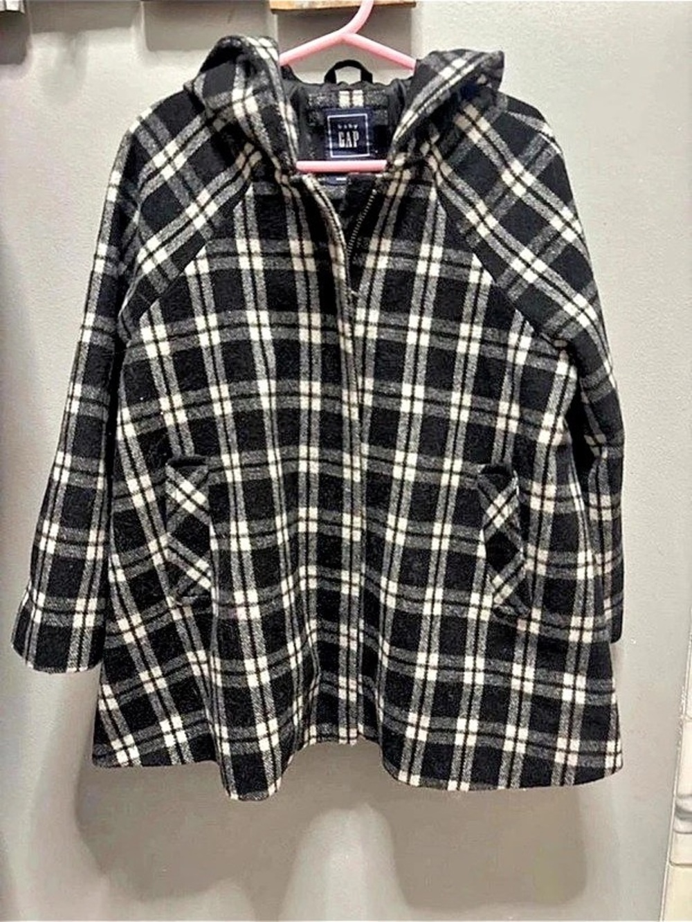 baby GAP Plaid Hooded Jacket Girls Size 4T Like New